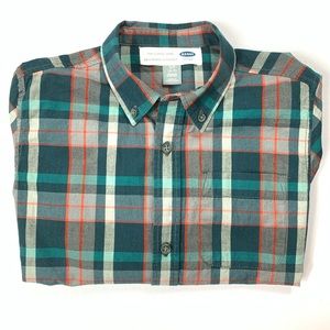 ON Button Down Long Sleeve Plaid Dress Shirt (A13)